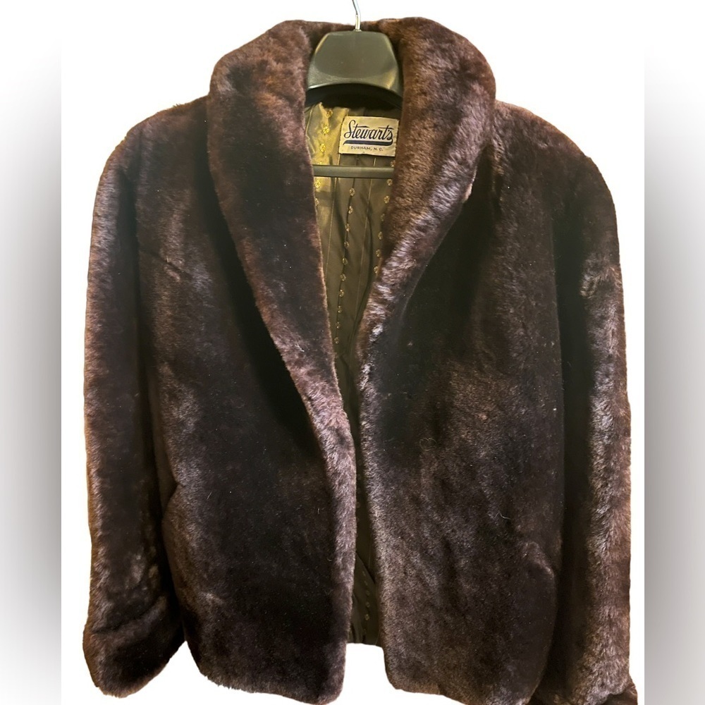 Vintage Stewart’s faux sable mink jacket authenticated by fur label authority